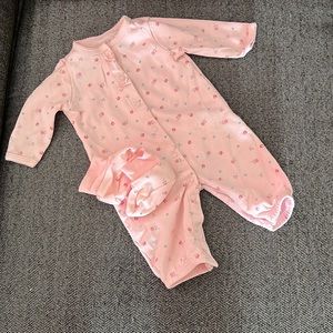 Carters Baby Girl One Piece Footloose Pajamas with Booties